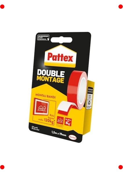 Çift Taraflı Güçlü Montaj Bandı - 120KG modelleri