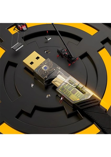 4in1 Type-C 65W To Usb-A + Type-C To Lightning 27W Hızlı Şarj Kablosu Siyah