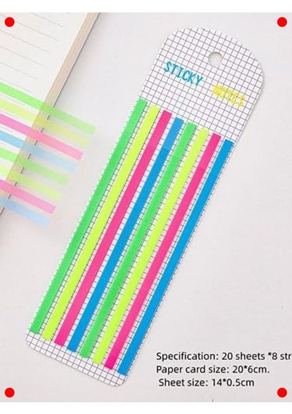 Şeffaf Renkli Yapışkan Not Şeritleri - Uzun Boyut modelleri