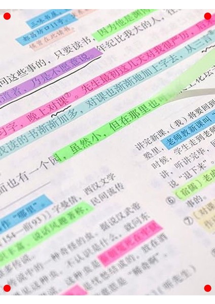 Şeffaf Renkli Yapışkan Not Şeritleri - Uzun Boyut fırsatları