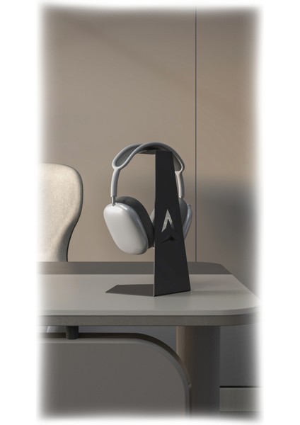 Metal Masaüstü Kulaklık Standı | Minimal Modern Tasarım | Kaymaz Tabanlı Kulaklık Askısı