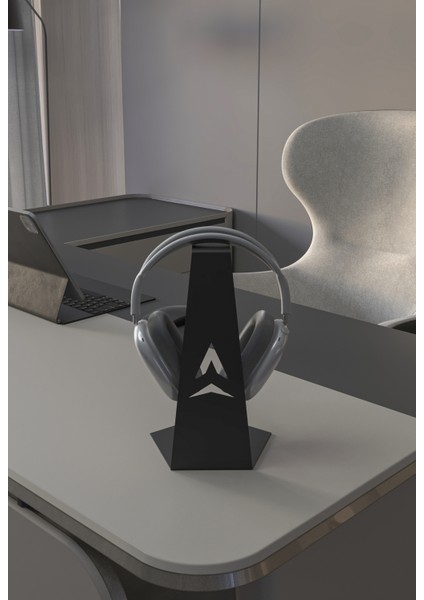Metal Masaüstü Kulaklık Standı | Minimal Modern Tasarım | Kaymaz Tabanlı Kulaklık Askısı
