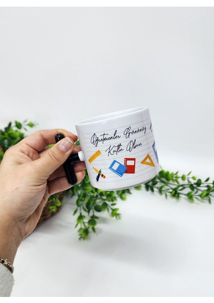 Öğretmenler Için Öğretmenler Günü Temalı Porselen T Kupa Bardak Latte Fincanı