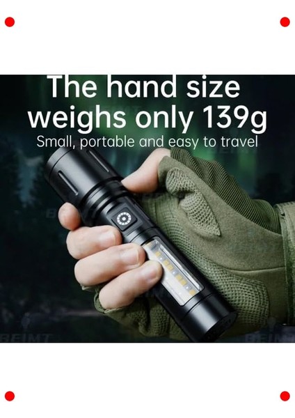 USB Şarjlı Uzun Menzilli LED El Feneri modelleri