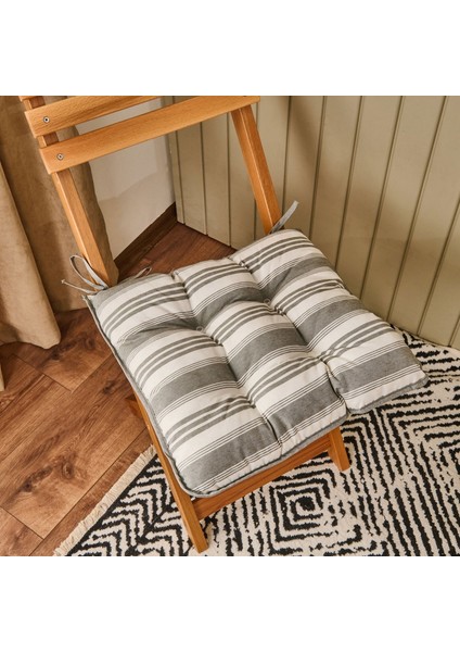 Soft Pute Sandalye Minderi - Ekru / Yeşil - 43X43 cm fiyatları