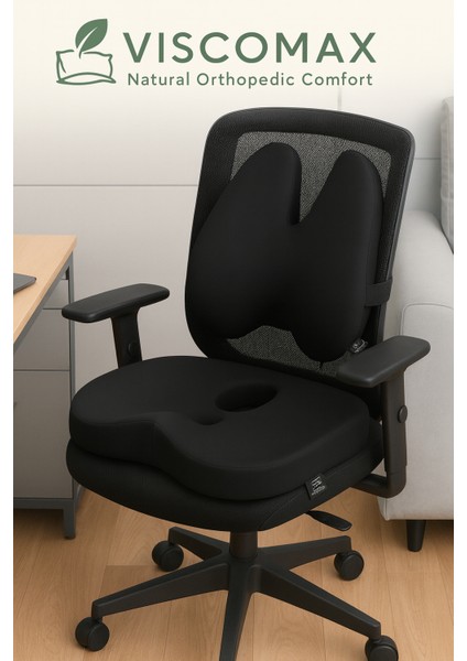 Oto Araç Ofis Koltuk Sandalye Bel Destek Minderi ve Visco Oturma Minderi modelleri