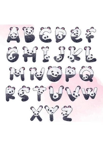 Harfler Telefon Laptop Notebook Tablet Defter Matara Stiker Etiket ST2111