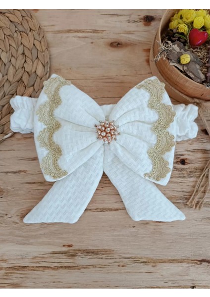 Yenidoğan Pamuk Taç Benim Prensesim Nakışlı Trilüks Kundak Bebek Battaniyesi Ekru indirimleri