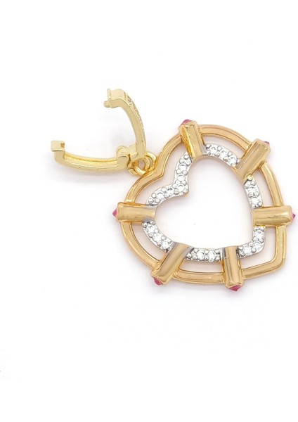Ajda Charm Çelik Altın Kaplama Kadın Taşlı Kalp MODEL-CHR-126 fiyatları