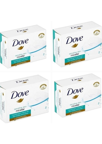 4 Adet Dove Micellar Cream Bar Sabun 90GR