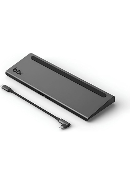 BX12HB 11&apos;i 1 USB C Hub, 4K Hdmı, Dp, Vga, Görüntü Aktarımı, 100W Pd, 3x USB 3.0 Girişi, 1 Gigabit Ethernet, Micro Sd/sd Girişi, 3,5 Mm. Pro Için Multiport Bağlantı Noktası.