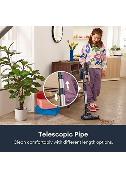 Fs1 Kablosuz Süpürge, Otomatik Boşaltma Istasyonu Ile, Güçlü Emme 30KPA/450W, 60 Dakikaya Kadar Pil, Sert Zemin ve Halı Için Dikey Süpürge. modelleri