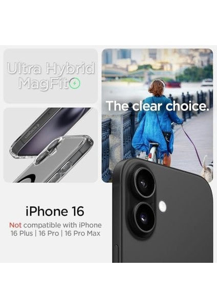 16 ile Uyumlu Ince Magsafe Kılıf Ultra Hybrid Sararma Karşıtı Duraclear Hava Kanalı Teknolojisi Askeri Sınıf Koruma Magfit Şeffaf Kapak - ACS08206 modelleri