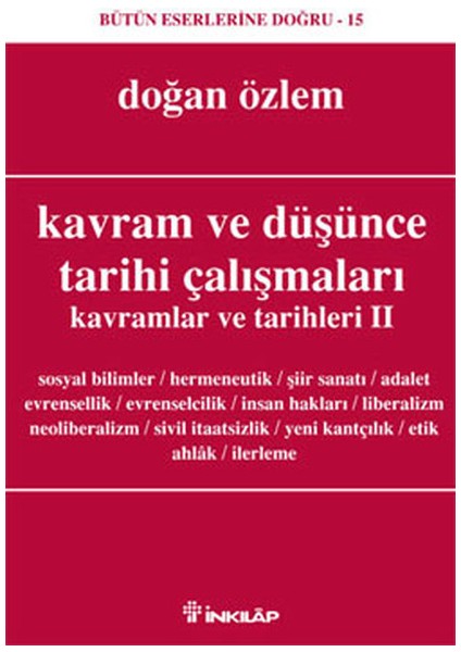 Kavram ve Düşünce Tarihi Çalışmaları Kavramlar ve Tarihleri 2