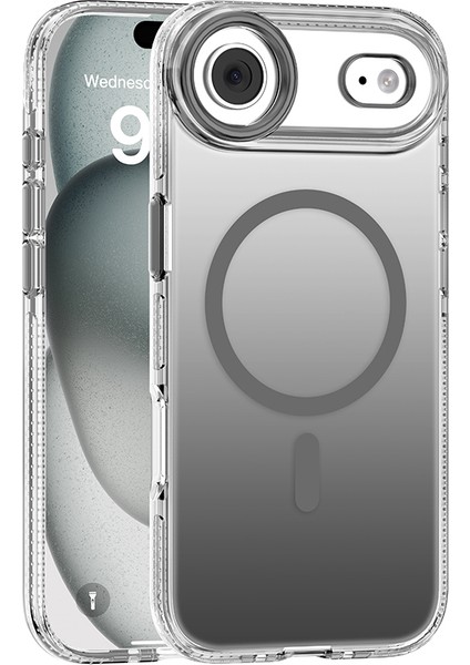 iPhone 17 Air Uyumlu Kılıf M-Safeli Sararmaya Karşı Dayanıklı Mutural Icesense Serisi Kapak Gri