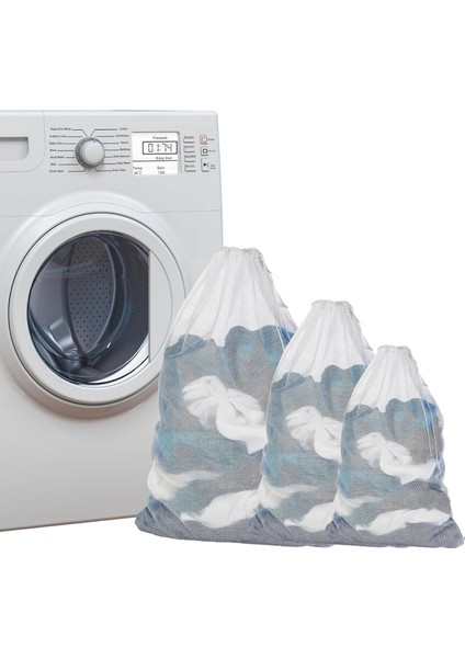 Ipli Çamaşır Yıkama Filesi, Asker Çamaşır Yıkama Filesi, Yıkama Filesi, Nevresim Yıkama Filesi (3 Adet)