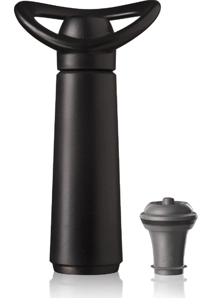 Vin Concerto Şarap Pompası, Siyah, 1 Pompa, 1 Stoper, Şarap Şişesi Kapaklı Vakum Pompası, Tekrar Kullanılabilir