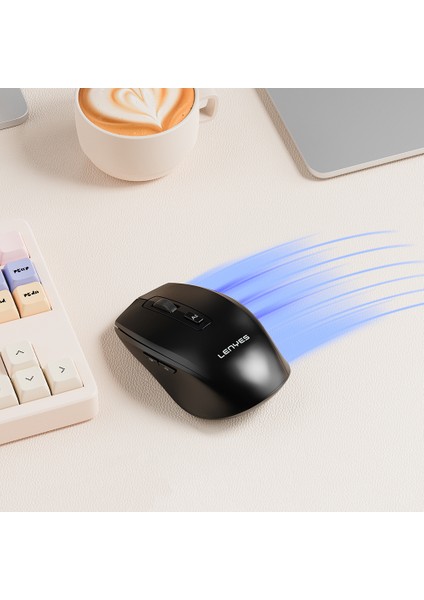 WS106 Yapay Zeka Destekli Çift Bluetooth Bağlantılı 2.4g Kablosuz Mouse 1200 Dpı Siyah