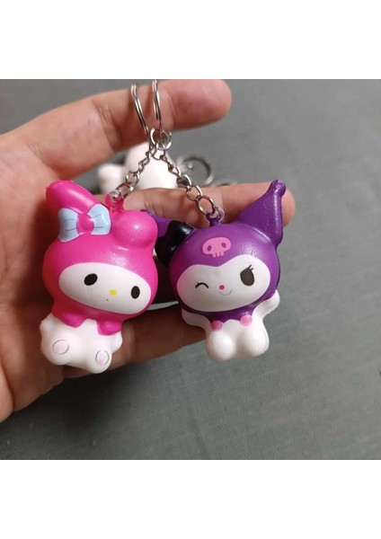 3 Adet Shukushi Sanrio Kwaii Ailesi Kuromi Seti Figür Oyuncak Sukuşi Set indirimleri
