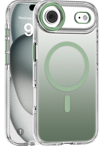 iPhone 17 Air Uyumlu Kılıf M-Safeli Sararmaya Dayanıklı Mutural Icesense Serisi Kapak Açık Yeşil fiyatları