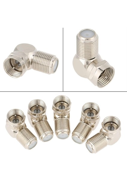 F Konnektör L Fiş 90 Derece 5 Adet L Başlığı