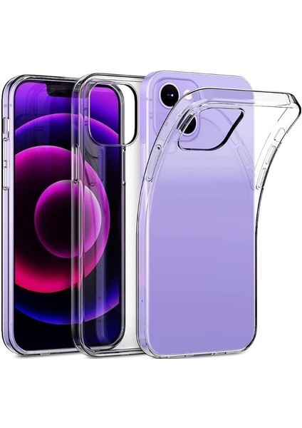 Şeffaf Kılıf 14 Uyumlu Şeffaf Kılıf 14 (6.1&apos;&apos;) Şeffaf Silikon Kılıf Transparent 14 Kılıfı