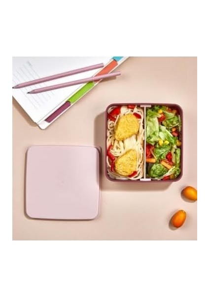 Store Beslenme Kutusu Yemek Kutusu 2 Kat Kaşık ve Çatal Dahil Plastik Sefer Tası fiyatları