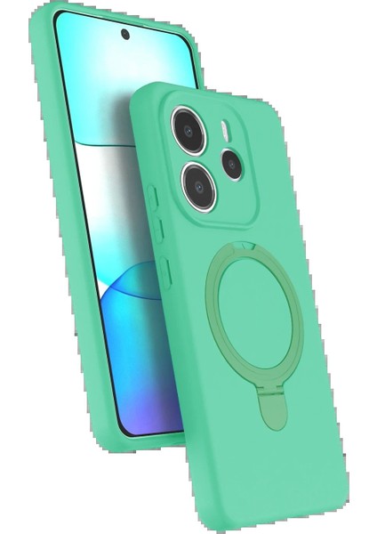 Xiaomi Redmi Note 14 4g Regal Magsafe Standlı Kapak - Yeşil