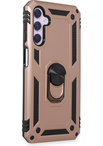 Samsung Galaxy A24 4g Kılıf Sofya Yüzüklü Silikon Kapak - Rose