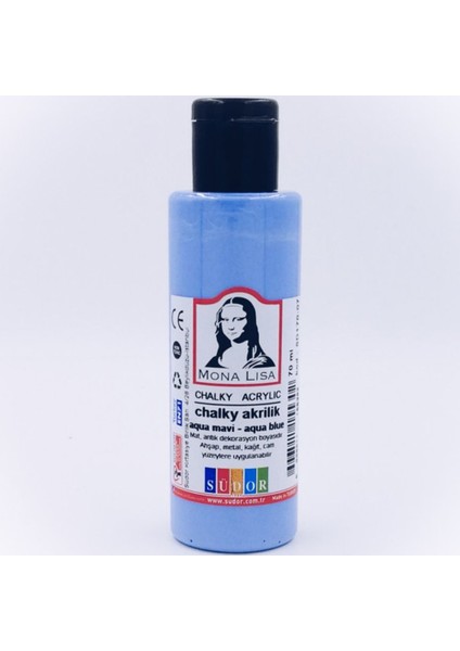 Monalisa Akrilik Boya Chalky 70 ml Aqua Mavi SD170-07 (12 Adet)