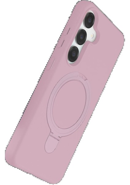 Samsung Galaxy S25 Regal Magsafe Standlı Kapak - Açık Pembe modelleri