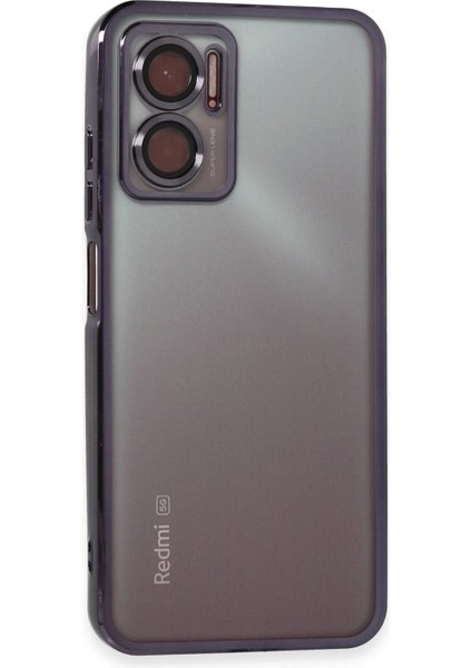 Xiaomi Redmi Note 11E Kılıf Lensli Silikon - Mor
