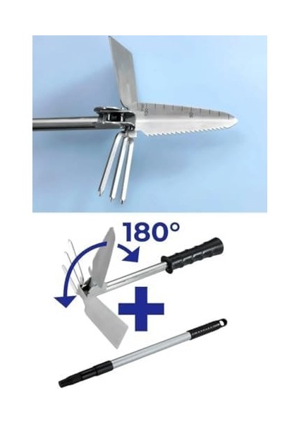 Üç Fonksiyonlu,teleskopik Saplı Fonksiyonlu, Çapa, Testere, 3 Farklı Açıya Ayarlanabilir modelleri