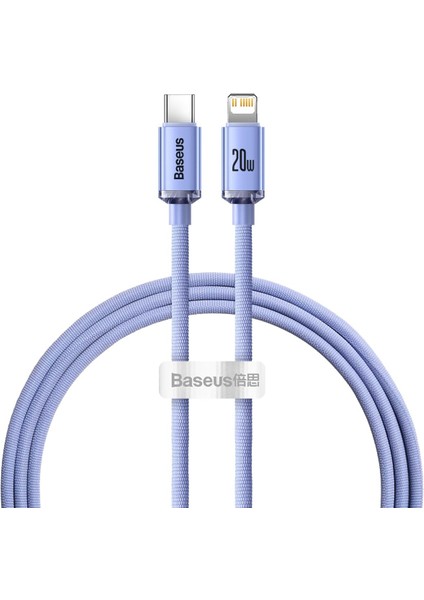 Crystal 20W Type-C To Lightning Kablo 1.2m-Mor