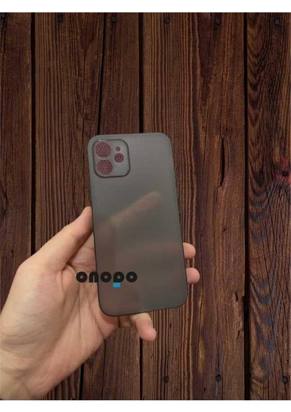 Iphone 12 Düz Kamera Korumalı Kılıf (Titanium)