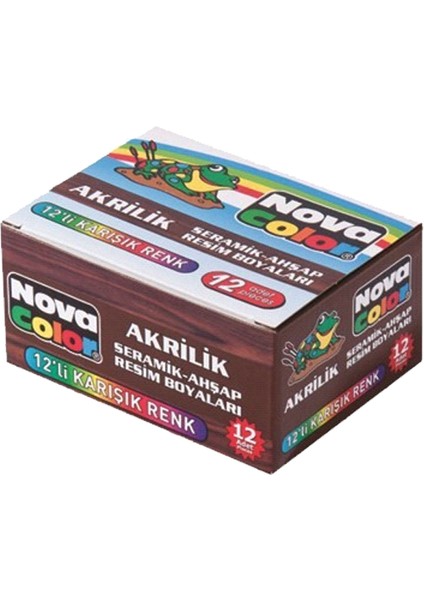 Nova Color Akrilik Boya Şişe 30 cc 12 Renk NC-179