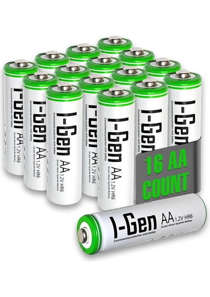 B135 16 Adet Aa 2700 Mah Şarj Edilebilir Pil 1.2V Ni-Mh Şarjlı Pil