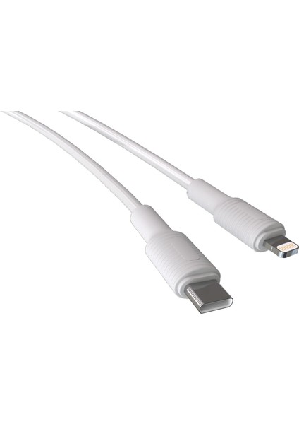 Uyumlu Type C- Pd Hızlı Şarj Kablosu (Beyaz + Beyaz Uç) (150 Cm)