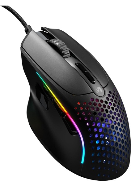 Model I 2 Kablolu Siyah Oyuncu Faresi: 9 Programlanabilir Düğme (2 Değiştirilebilir), 66 G Süper Hafif, 26K Optik Sensör, 80 Milyon Tıklama Ömrü, Mmo/moba/fps, Yan Yüz Baş Parmak Desteği