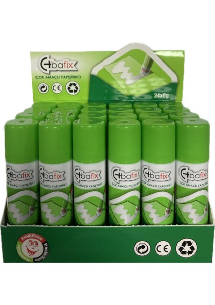 Bafix Stick Yapıştırıcı 8 gr BFX-0824DW-24-PKT