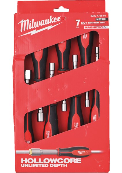 Hollowcore Manyetik Lokma Tornavida Set - 7 Parça 4932479891