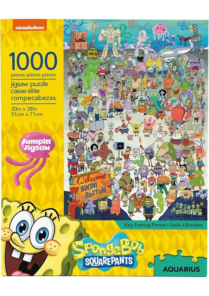 Kova Burcu Sünger Bob Yapboz (1000 Parça Puzzle) - Resmen Lisanslı Sünger Mal ve - Glare - Fit - Hemen Hemen Yok Dust Bulmaca - 20 x 28 Inç"