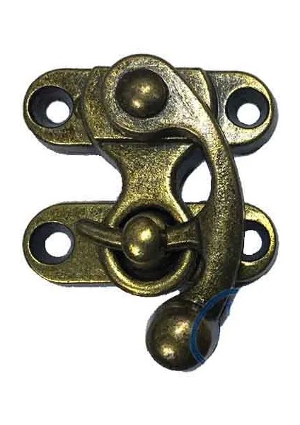 Kancalı Yay Gözü, Ahşap Kutu Klipsi - Küçük, Antik, 100 Adet - Lisinya