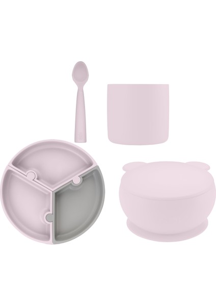 Puzzle 4 Parça Beslenme Seti Misty Lilac