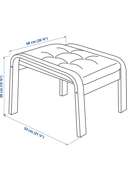 Poang Ayak Uzatma Taburesi Gunnared Koyu Gri Huş fiyatları