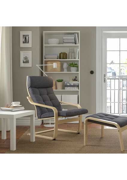 Poang Ayak Uzatma Taburesi Gunnared Koyu Gri Huş modelleri