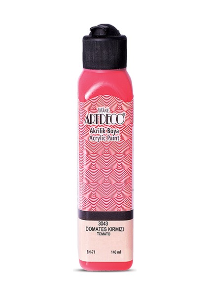 Artdeco Akrilik Boya 140 ml Domates Kırmızı 070R-3043