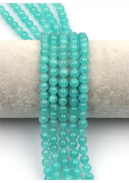 Amazonit (Aa Kalite) Doğaltaş Dizi 6 mm Yuvarlak Kesim