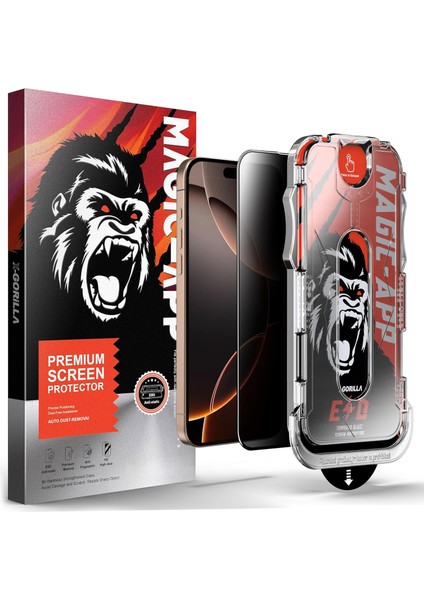 X-Gorilla 15 Pro Max Uyumlu Tam Kaplayan Tozsuz Uygulama 9h Ekran Koruyucu Kırılmaz Temperli Cam Hayalet