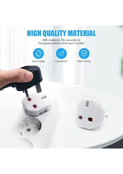 Hadron Ingiltere’den Ab’ye Seyahat Adaptörü – Uk G Tip 3 Pin’den Avrupa E/f Tipi 2 Pin Priz Dönüştürücü, Güvenlik Kilitli, 240V 10A/16A, Fransa, Almanya, Hollanda, Polonya, Isveç Uyumlu fiyatları